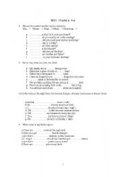 English worksheet: Test - 5th grade