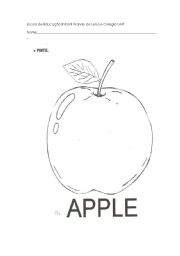 English worksheet: apple