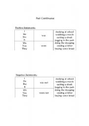 English worksheet: past continuous
