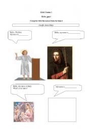 English worksheet: Jesus is