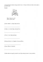 English Worksheet: Possessive case