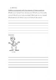 English Worksheet: Description of people