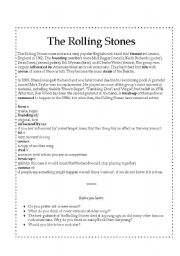 The Rolling Stones - Comprehension, Speaking and Listening