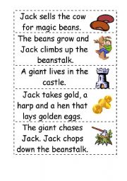 Jack and the beanstalk story word order