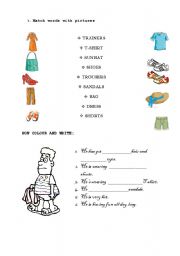 English Worksheet: Clothes - Im wearing