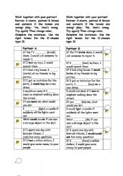 English worksheet: Tandem-activity for if-clauses type II