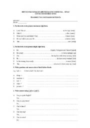 English worksheet: Placemente test