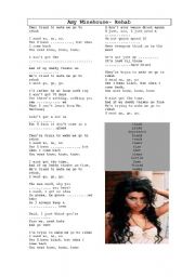 English Worksheet: Amy Winehouse-Rehab