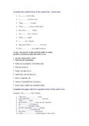 English worksheet: to be 