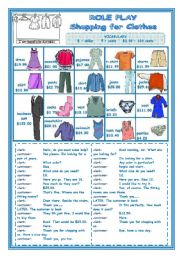 English Exercises: shopping for clothes