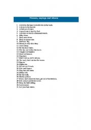 English Worksheet: phrases