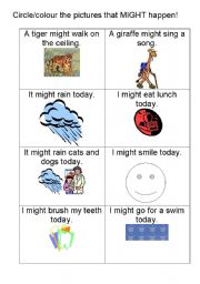 english worksheets chance words might