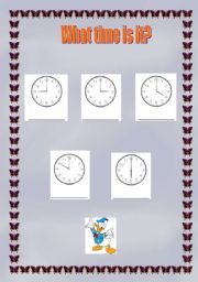 English Worksheet: What time is it