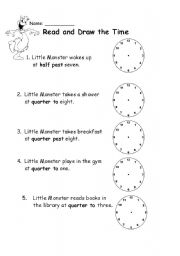 English Worksheet: time