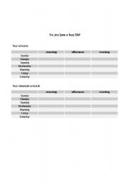 English Worksheet: Do you have a busy life?