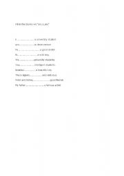 English worksheet: am,is,are