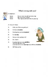 English worksheet: going to the doctors