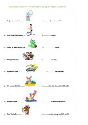 English worksheet: worksheet on in case an in order to