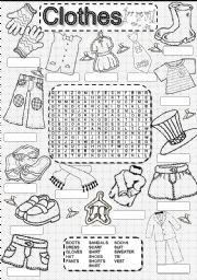 Wordsearch CLOTHES