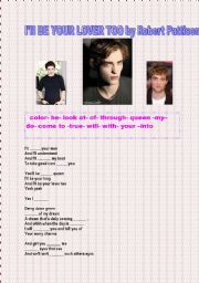 III Be Your Lover Too by ROBERT PATTISON (Edward Cullen)