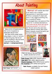 English Worksheet: About Painting - Pablo Picasso