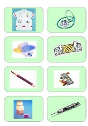 English Worksheet: Whats in the doctors bag? CARDS