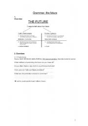 English Worksheet: The future board scheme