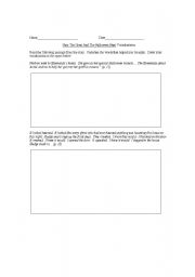 English Worksheet: Nate The Great and the Halloween Hunt Visualization Practice