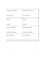 English worksheet: Different sort of greetings