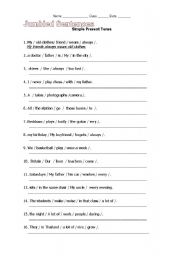jumbled sentences worksheets