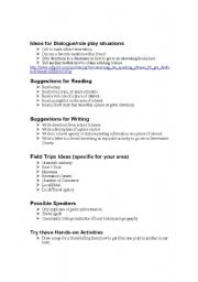English Worksheet: role play ideas