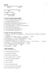 English Worksheet: ADVERBS