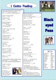  song black eyed peas. I gotta feeling.