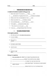 English Worksheet: TENSES