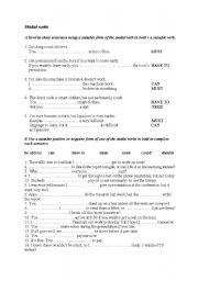 Can Could Be Able To Must Have To Need Should Esl Worksheet By Lacacg