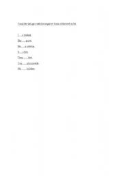 English worksheet: Negative form (verb to be)
