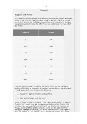 English worksheet: Pronouns