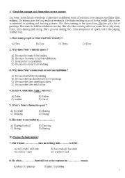 English worksheet: Exam