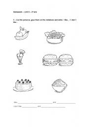 English Worksheet: likes and dislikes