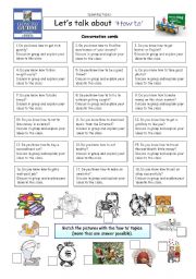 English Worksheet: Lets talk about HOW TO