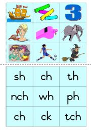 Consonant diagraphs Game 1