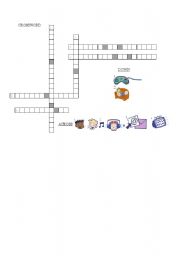 English worksheet: Hobbies crossword