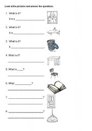 English worksheet: In the Classroom