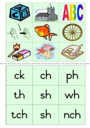 Consonant diagraphs Game 4