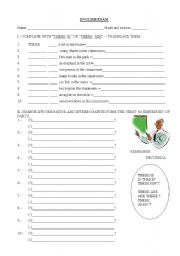 English Worksheet: THERE IS /THERE ARE- ADJECTIVES