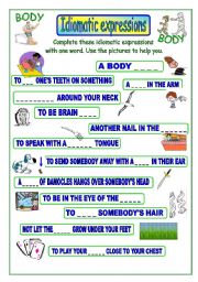 Idiomatic expressions - BODY - 