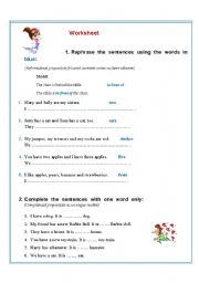 English Worksheet: vocabulary worksheet