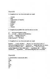 English Worksheet:  the article and the numeral