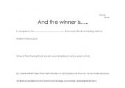 English Worksheet: And the winner is...