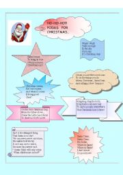 English Worksheet: POEMS FOR CHRISTMAS
